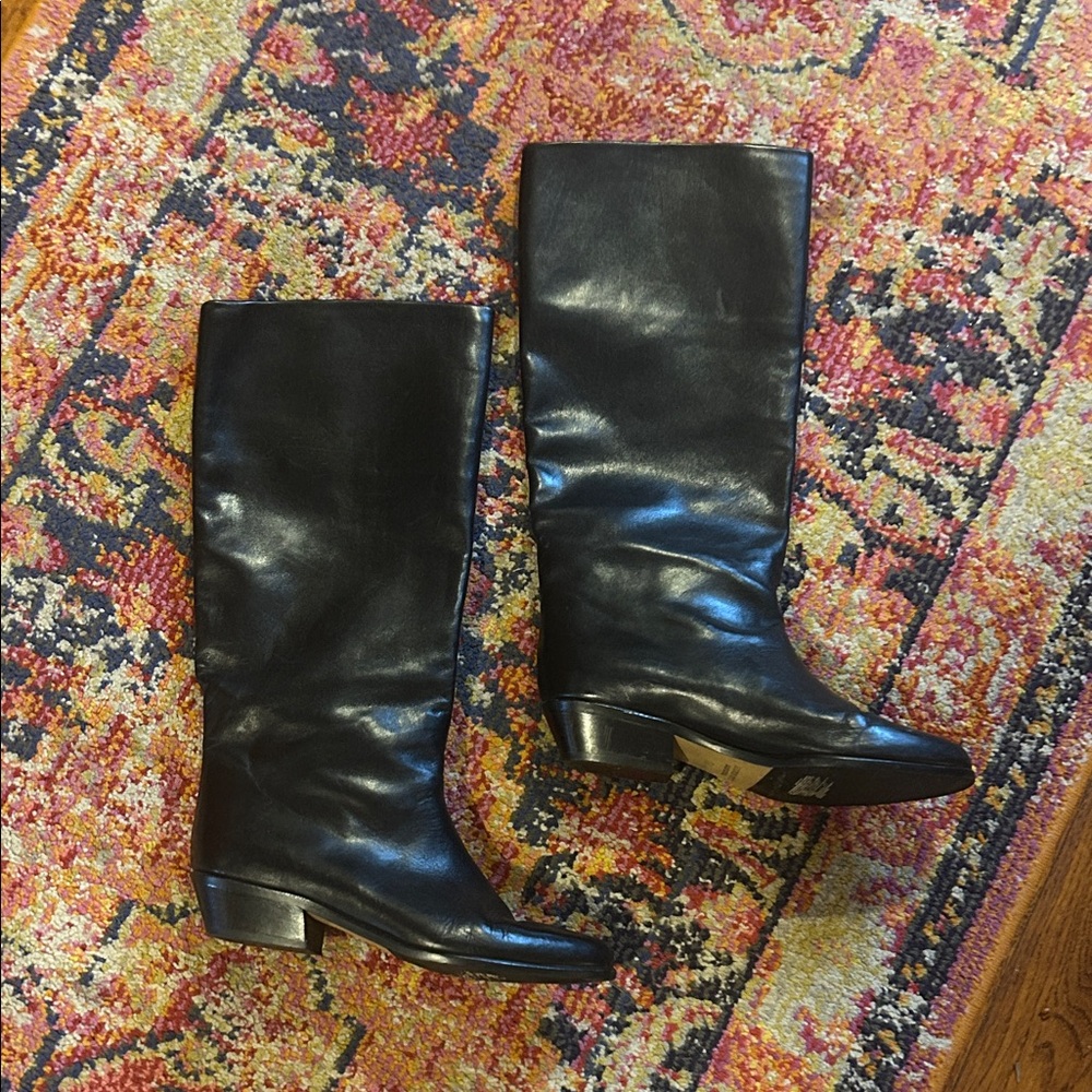 Beautiful black leather boots